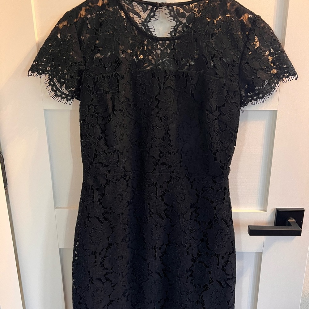 Black lace Banana Republic dress